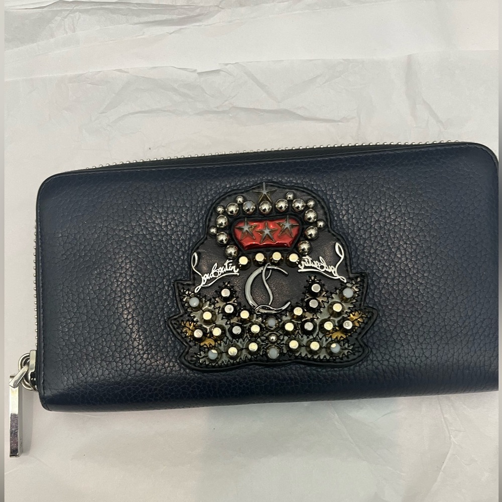 Authentic Christian Louboutin leather Panettone  logo wallet